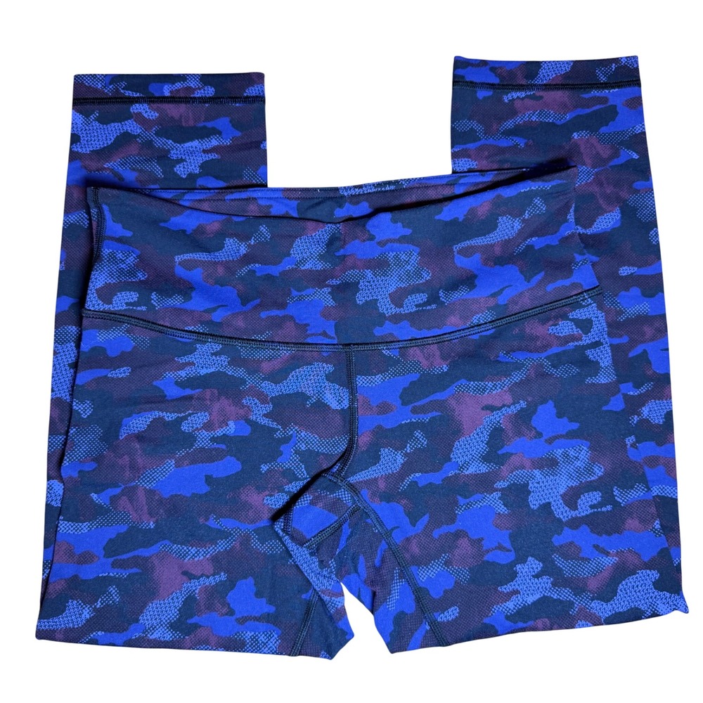 Lululemon Wunder Under Crop Leggings Size 6 Incognito Camo Multi Blue Purple
